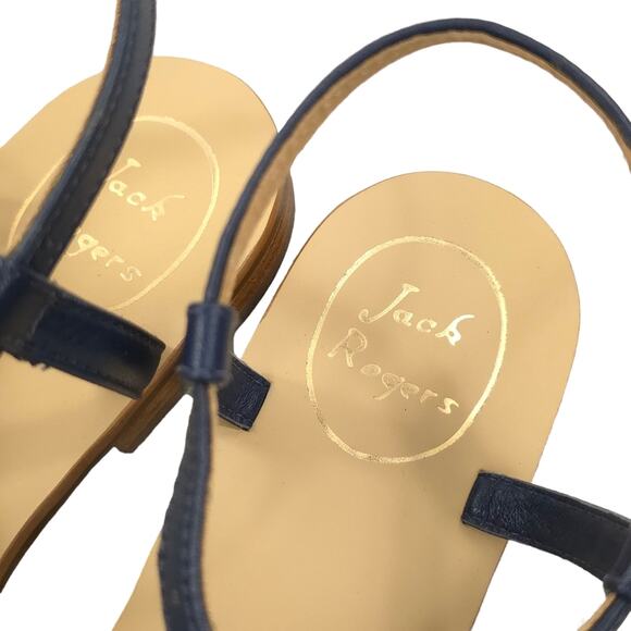 Jack Rogers Maci Sandal in Midnight Platinum Trim - Picture 4 of 10